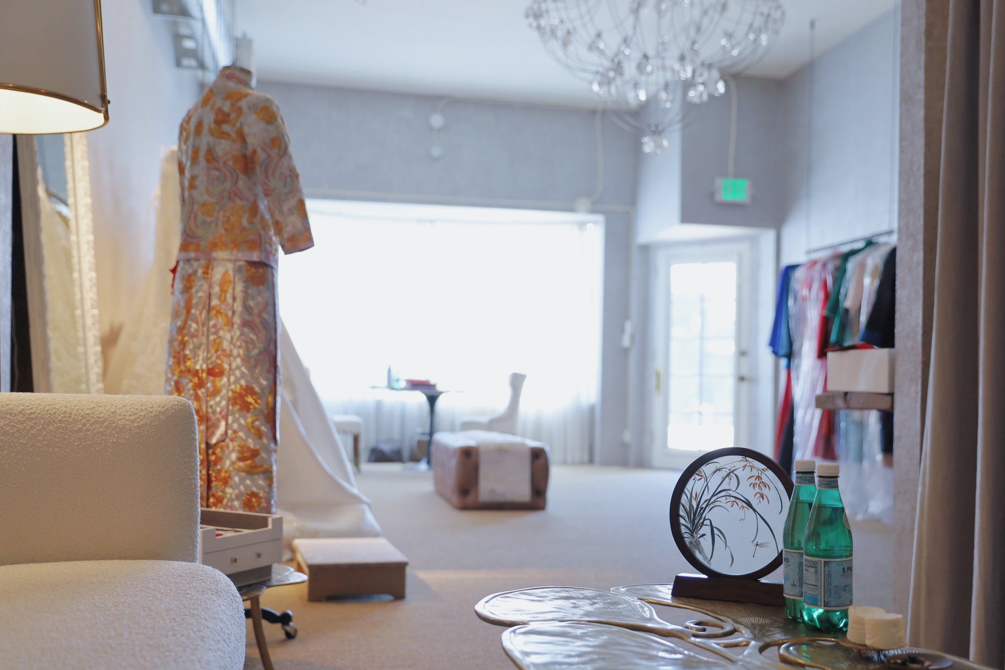 JINZA atelier in Los Angeles where Chinese wedding dresses are hand-embroidered.