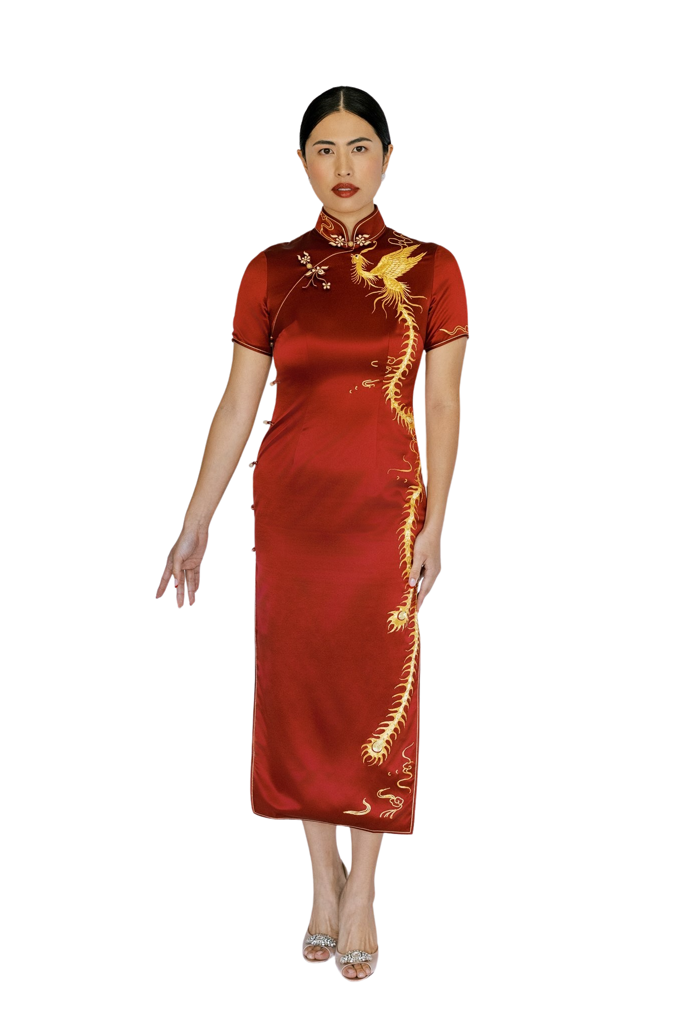 Silk qipao clearance