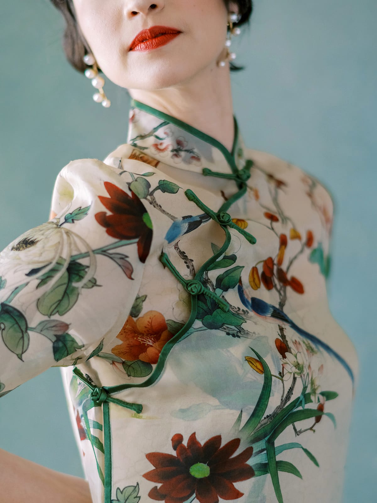 Shanghai Garden Qipao Silk Chinese Dress Shanghai Garden Qipao Silk Chinese Dress