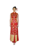 Jinza Oriental Couture Chinese Tea Ceremony Dress Chinese Tea Ceremony Dress | Modern Qun Kwa with Eight-Panel Skirt and Auspicious Symbols