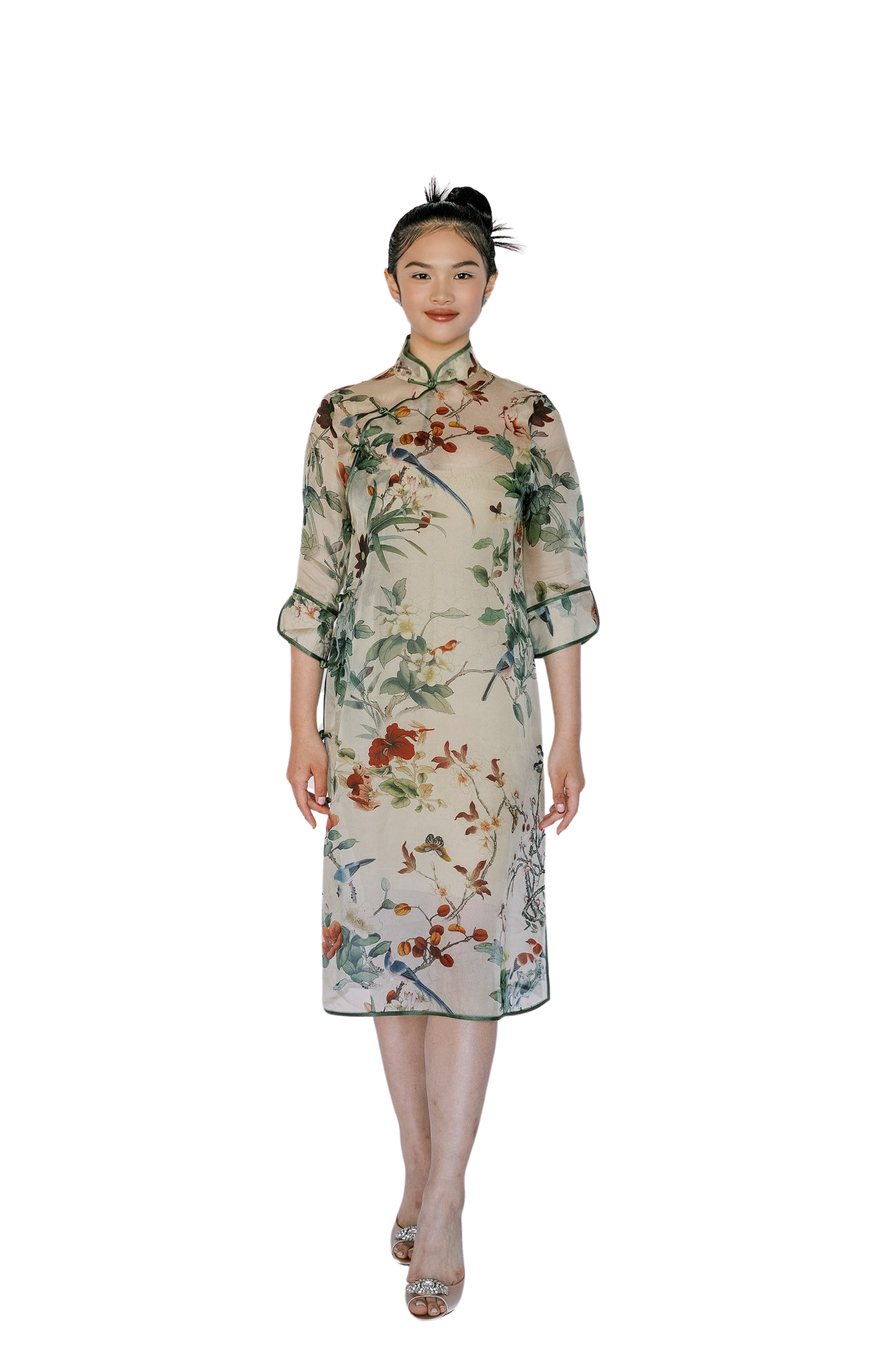 Jinza Oriental Couture Mother of Bride Qipao Qipao for Mothers | Grain Buds Modern Cheongsam Dress