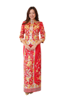 Jinza Oriental Couture Xiao Wu Fu Red Chinese Wedding Dress | Qun Kwa - Xiao Wu Fu Kwa