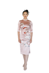 Jinza Oriental Couture Wedding Qipao Wedding Qipao | Shanghai 1920 Blush Pink with 3/4 Sleeves