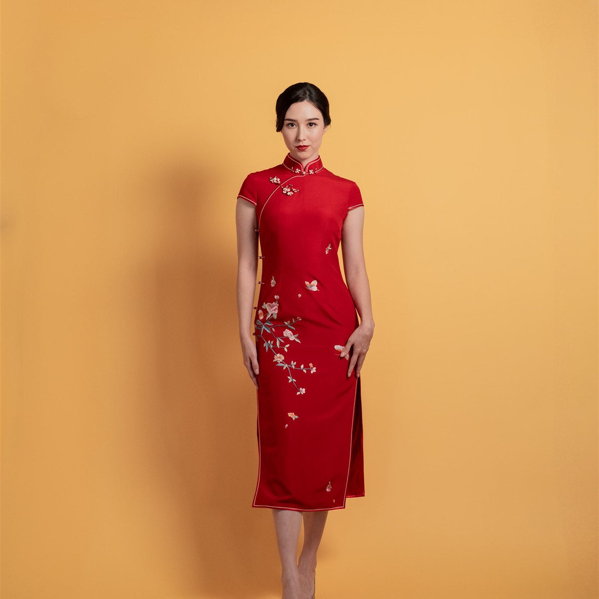 qipao dress Red Cherry Blossom Qipao – Chinese Wedding Dress