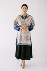 Front view of traditional tang suit jacket and skirt for mother, perfect for weddings and formal occasions. 